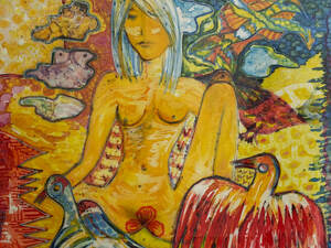 Femme, Oiseau et Chat Atelier Corneille 